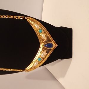 Vintage Avon Egyptian Style Jeweled Collar necklace